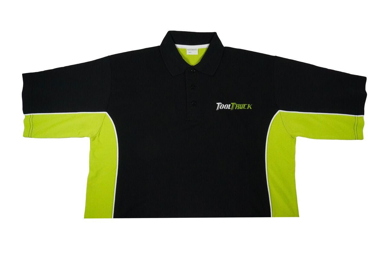 ToolTruck Polo Shirt Black & Green - M - Image 3