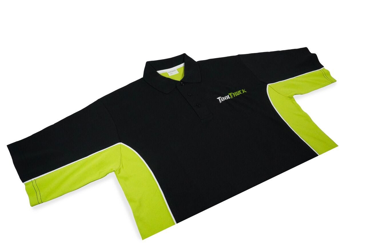 ToolTruck Polo Shirt Black & Green - L - Image 3